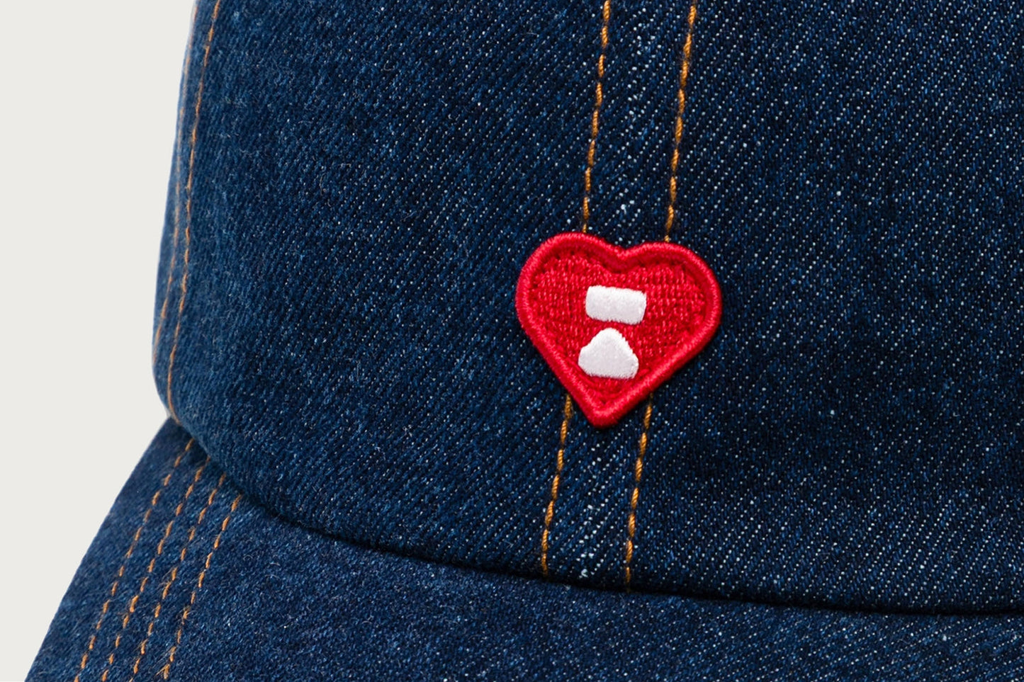 BAPE HEART LOGO DENIM CAP