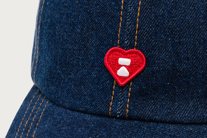 BAPE HEART LOGO DENIM CAP