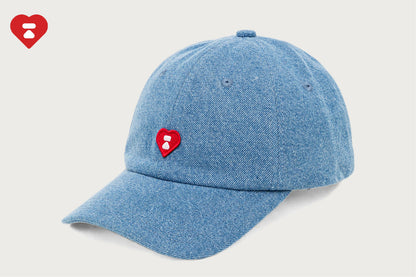 BAPE HEART LOGO DENIM CAP