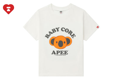 BAPE BABY CORE PRINTED CROP TEE