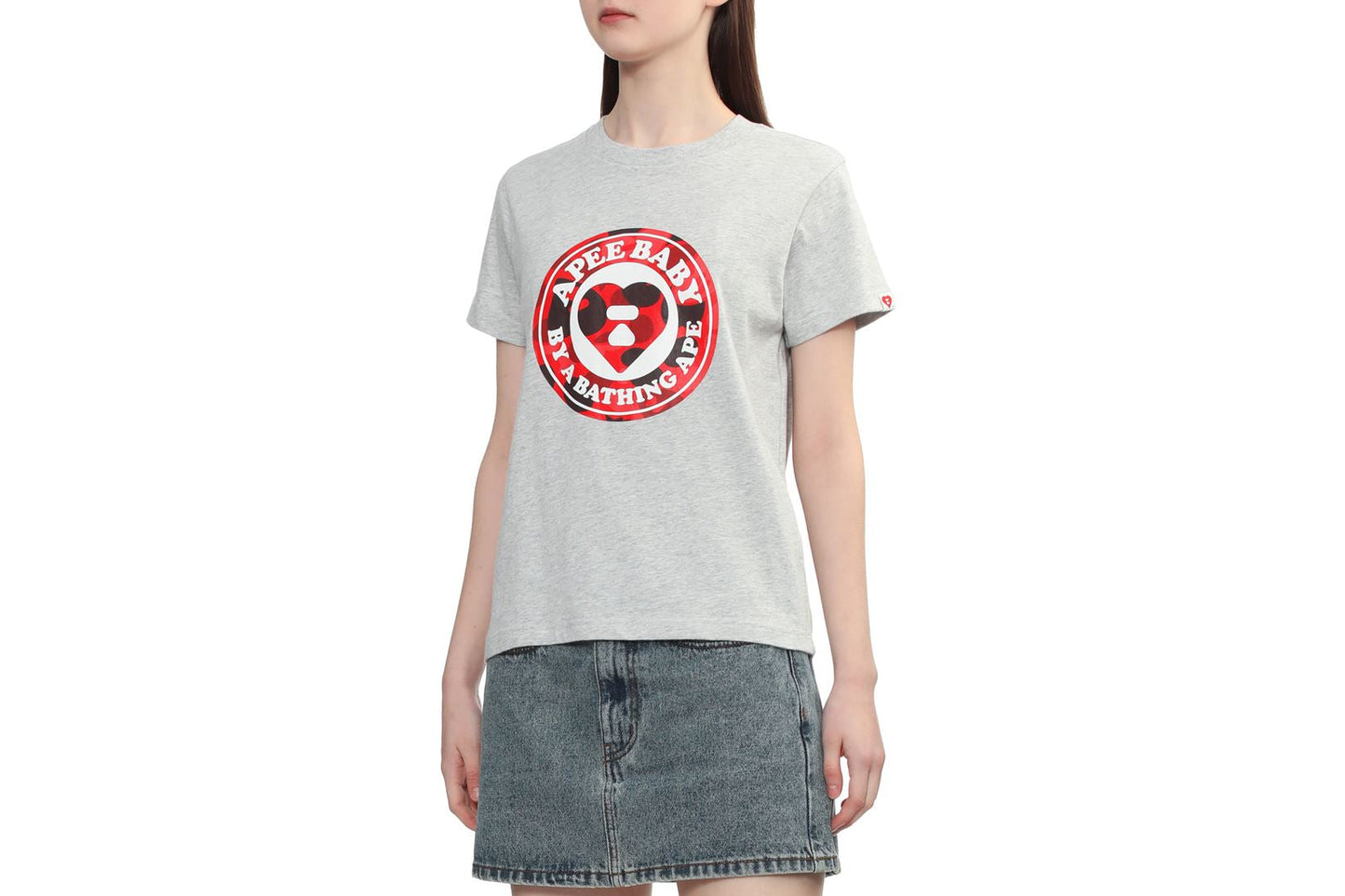 BAPE 圓形迷彩心形印花T恤