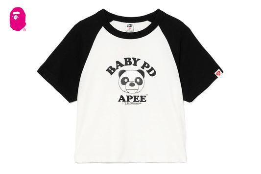 BAPE MILO PD PRINTED RAGLAN CROP TEE