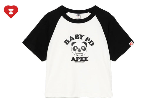 BAPE MILO PD PRINTED RAGLAN CROP TEE