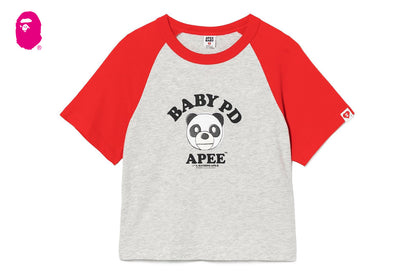 BAPE MILO PD PRINTED RAGLAN CROP TEE