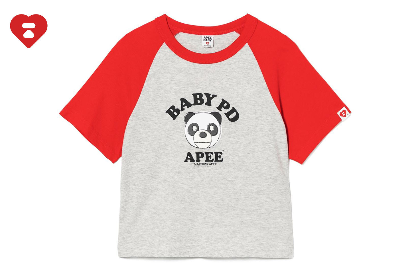 BAPE MILO PD PRINTED RAGLAN CROP TEE