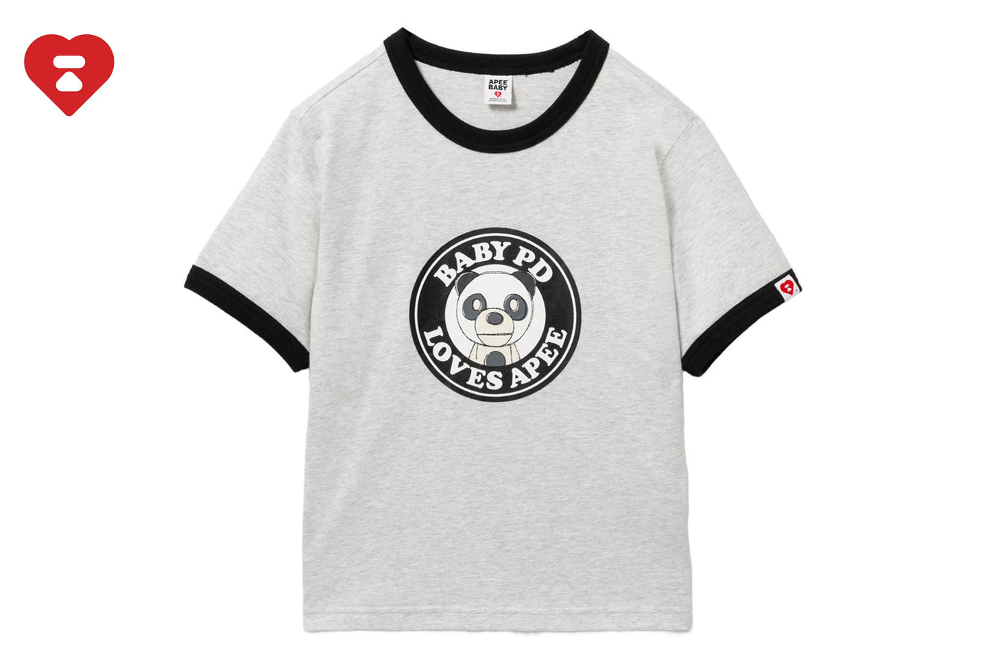 BAPE MILO PD PRINTED RINGER CROP TEE