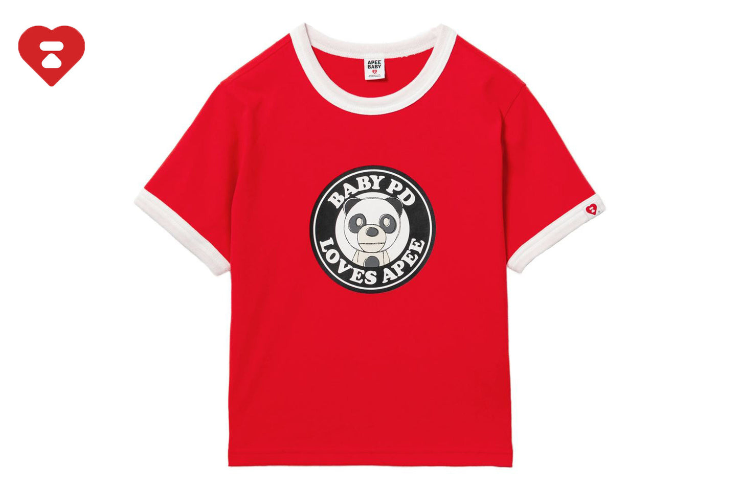 BAPE MILO PD PRINTED RINGER CROP TEE