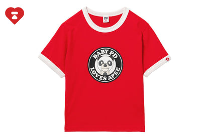 BAPE MILO PD PRINTED RINGER CROP TEE