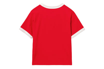 BAPE MILO PD PRINTED RINGER CROP TEE