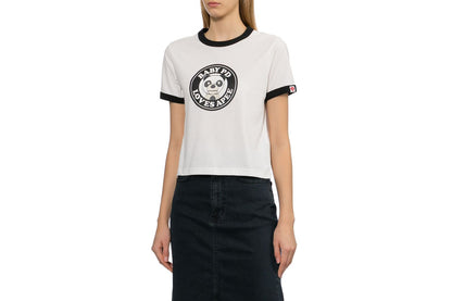 BAPE MILO PD PRINTED RINGER CROP TEE