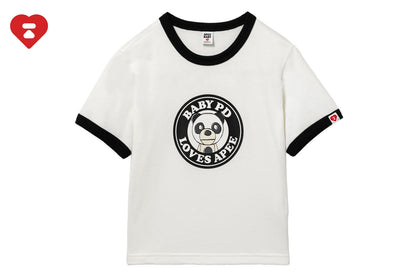 BAPE MILO PD PRINTED RINGER CROP TEE