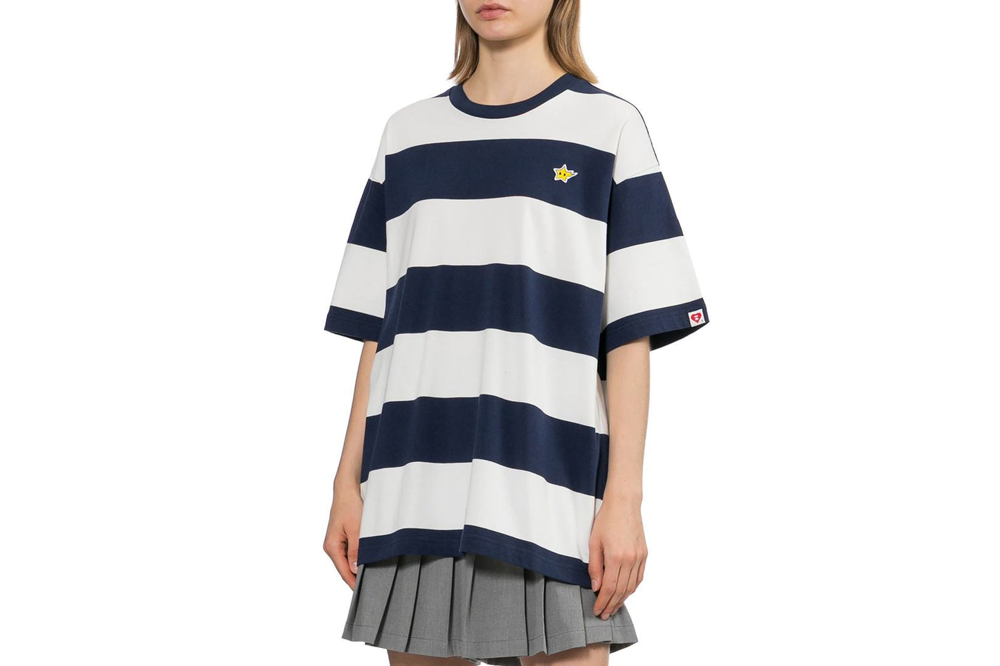 BAPE MILOSTA BADGE STRIPE TEE