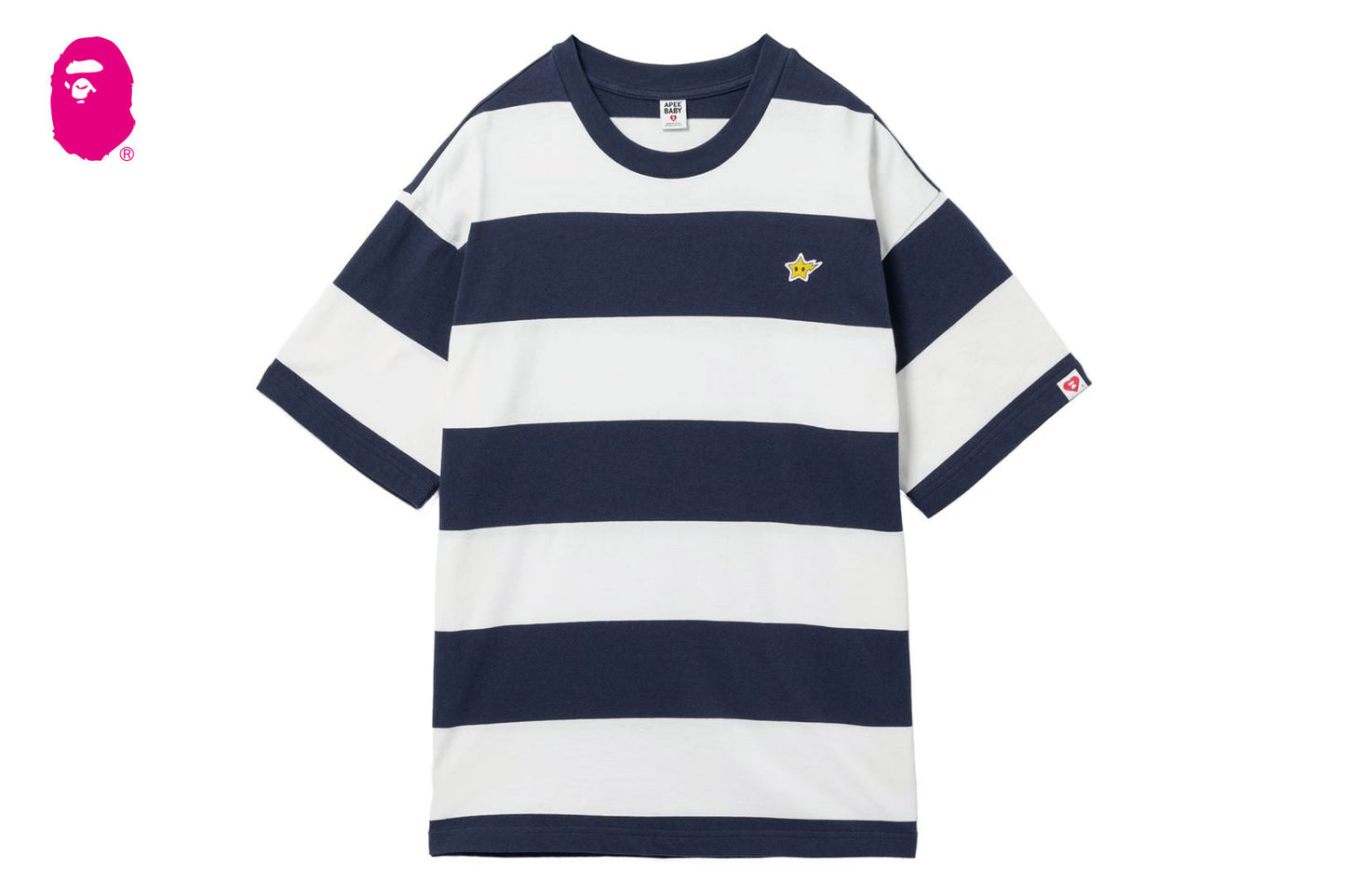 BAPE MILOSTA BADGE STRIPE TEE