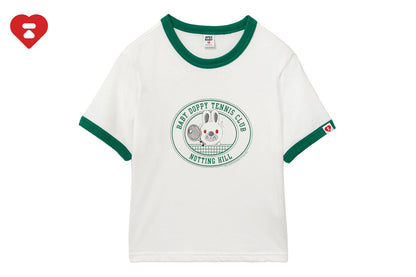 BAPE BABY DOPPY PRINTED RINGER CROP TEE