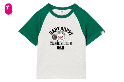 BAPE BABY DOPPY PRINTED RAGLAN CROP TEE