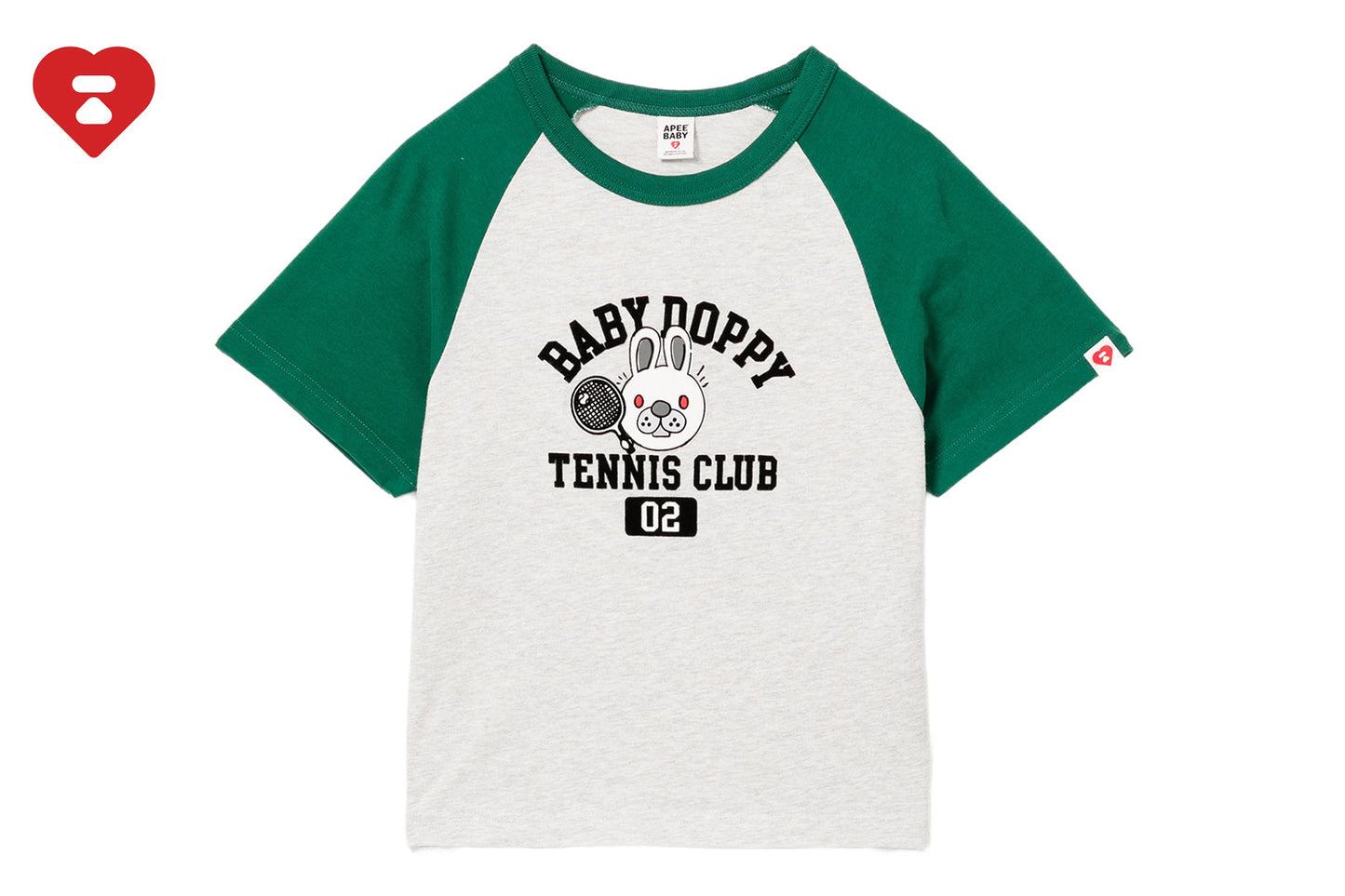 BAPE BABY DOPPY 印花拉格蘭短版T恤