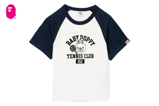 BAPE BABY DOPPY PRINTED RAGLAN CROP TEE