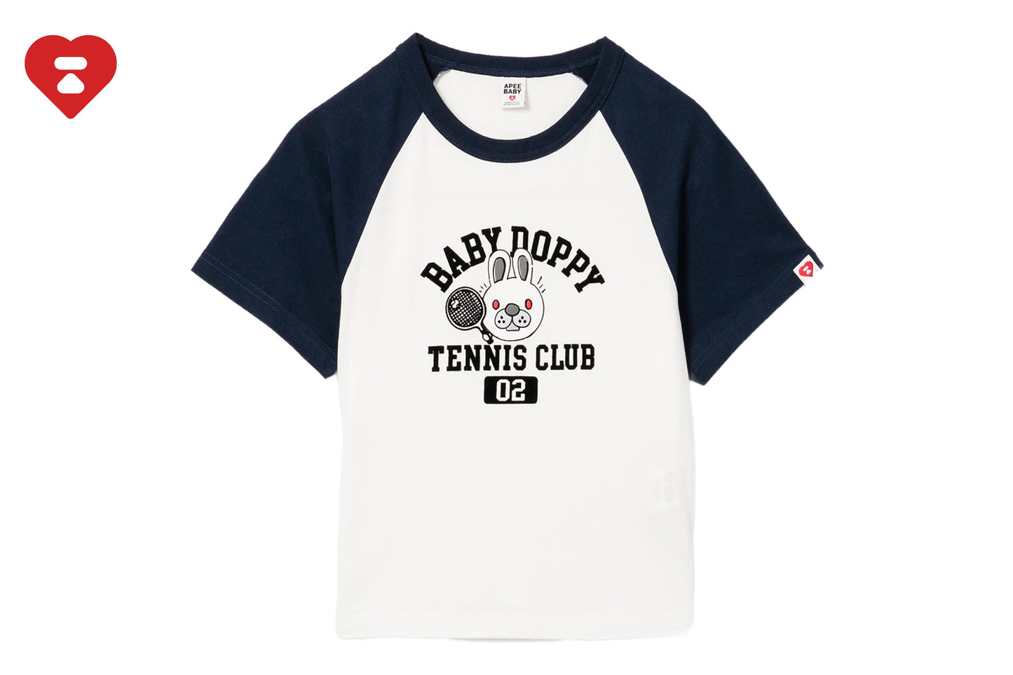 BAPE BABY DOPPY 印花拉格蘭短版T恤