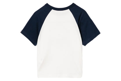BAPE BABY DOPPY PRINTED RAGLAN CROP TEE