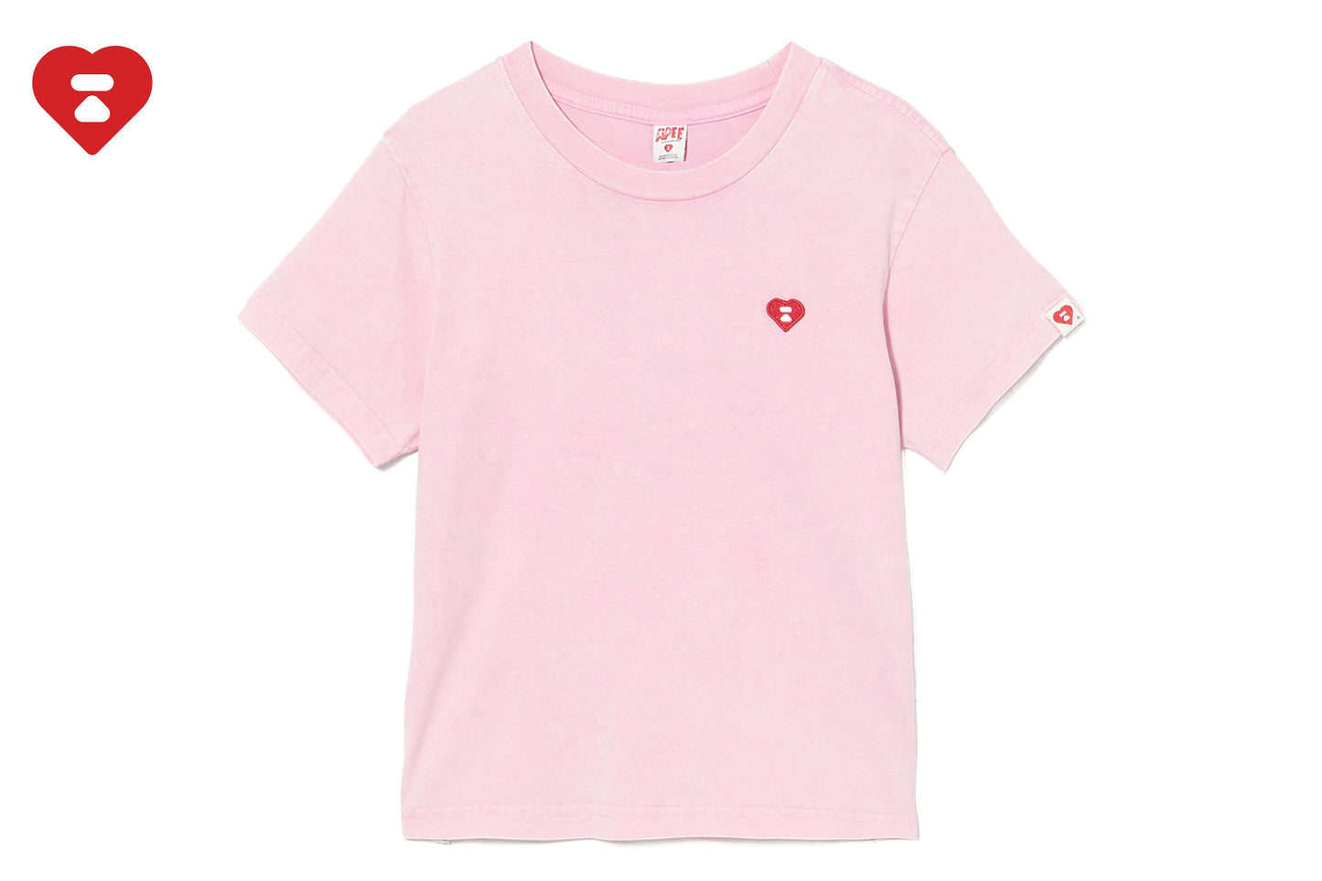 BAPE HEART BADGE CROP TEE #2