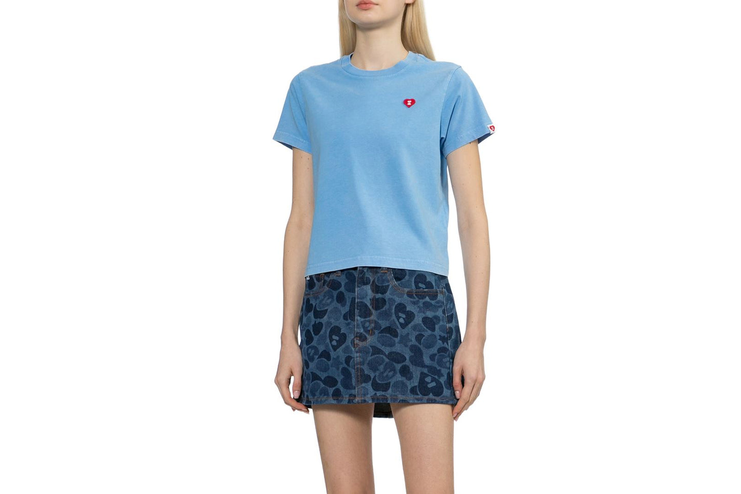 BAPE HEART BADGE CROP TEE #2