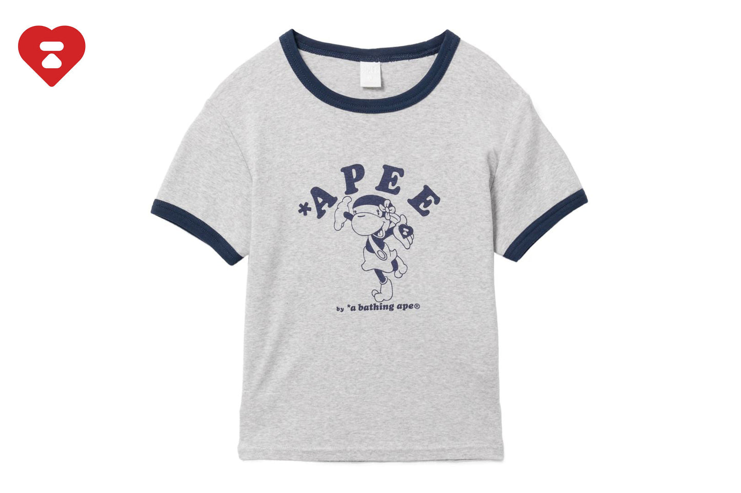 BAPE PRINT CROP RINGER TEE