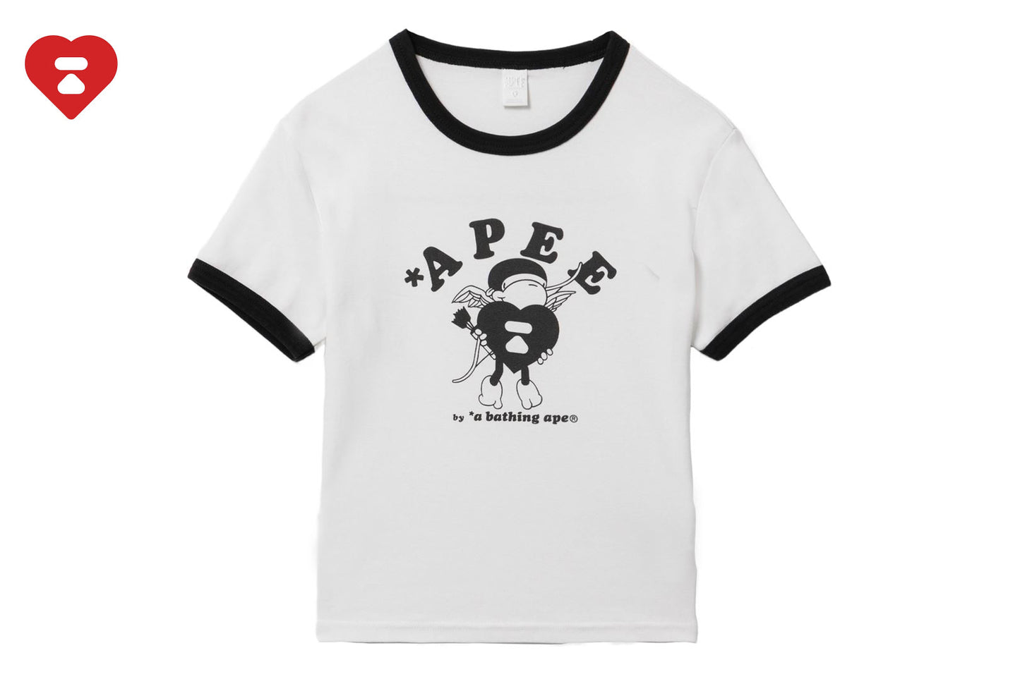 BAPE PRINT CROP RINGER TEE