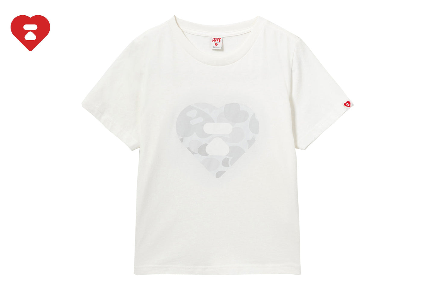 BAPE CAMO HEART PRINTED TEE #1