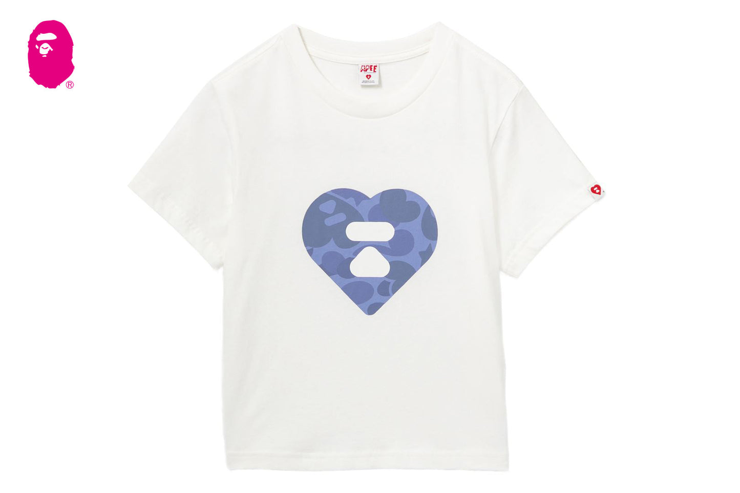 BAPE CAMO HEART PRINTED TEE #1