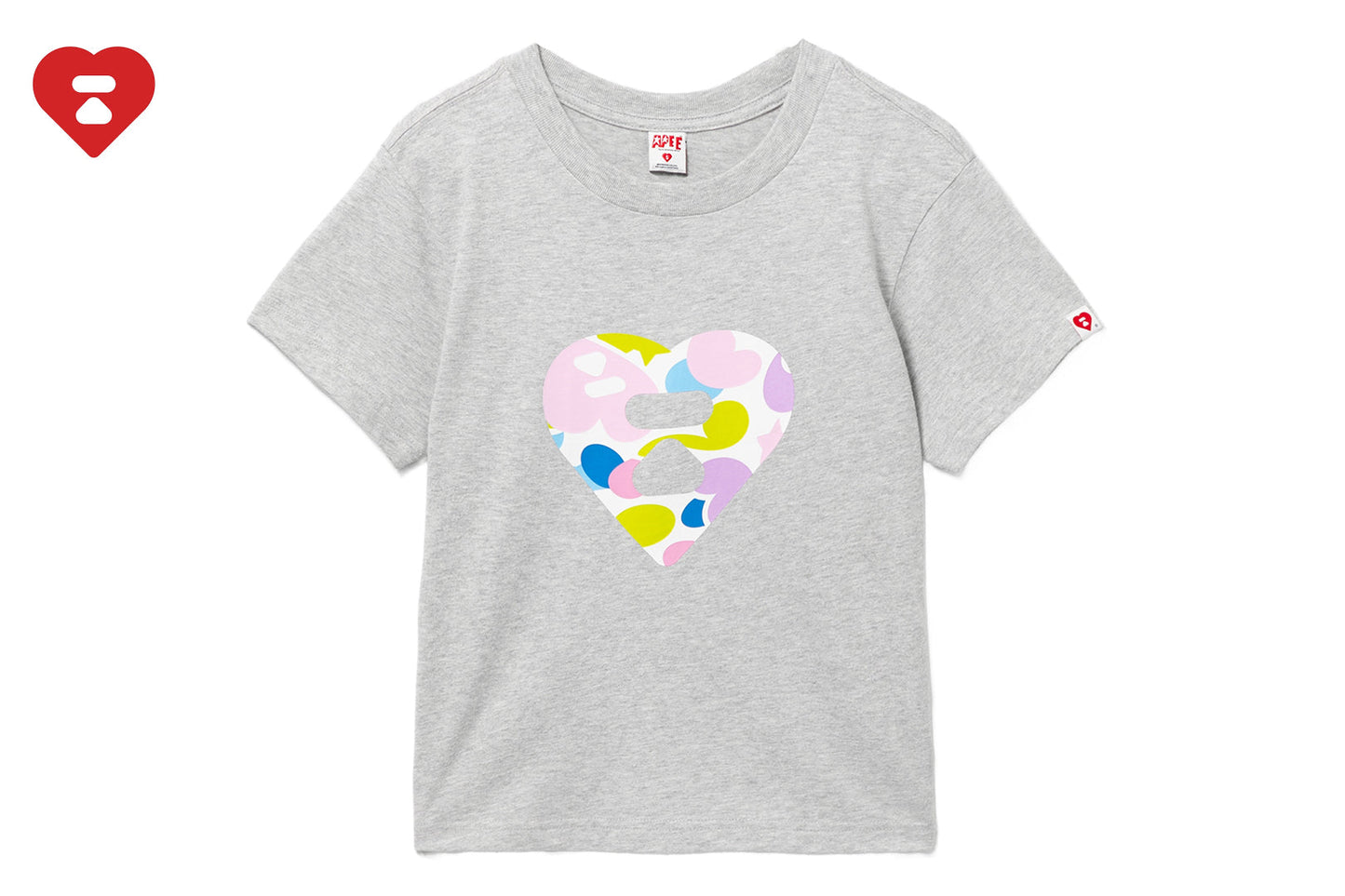 BAPE CAMO HEART PRINTED TEE #2