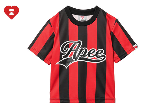 BAPE APEE STRIPE FOOTBALL TEE