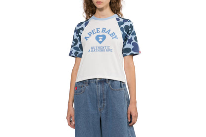 BAPE CAMO SLEEVES RAGLAN TEE