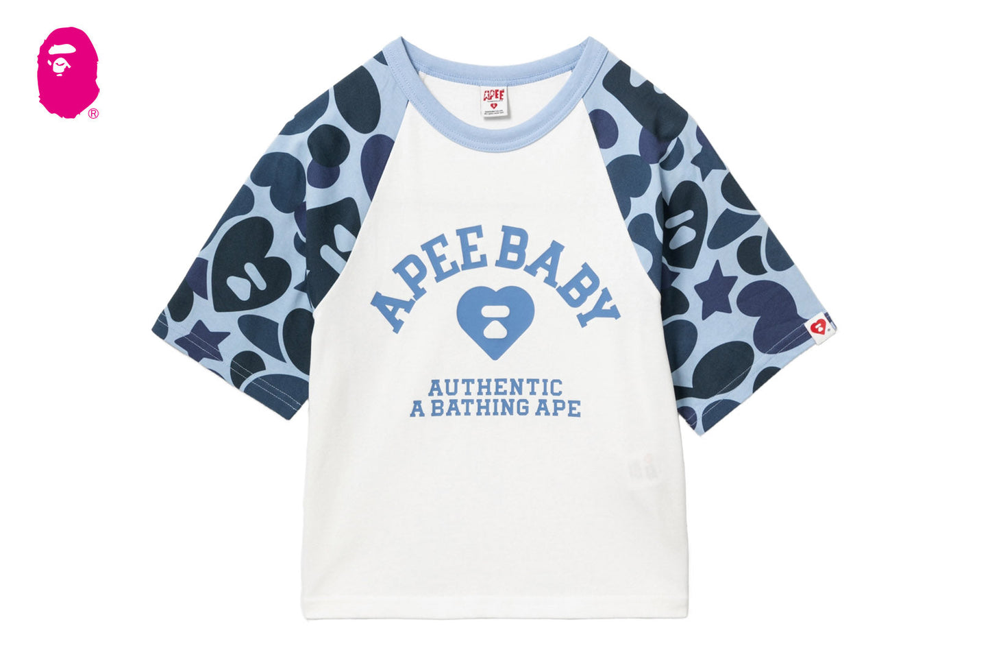 BAPE CAMO SLEEVES RAGLAN TEE