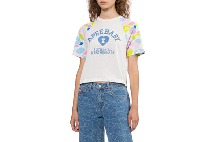 BAPE CAMO SLEEVES RAGLAN TEE
