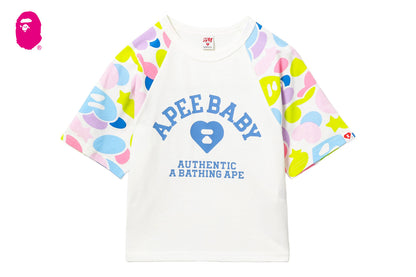 BAPE CAMO SLEEVES RAGLAN TEE