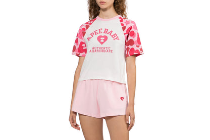 BAPE CAMO SLEEVES RAGLAN TEE