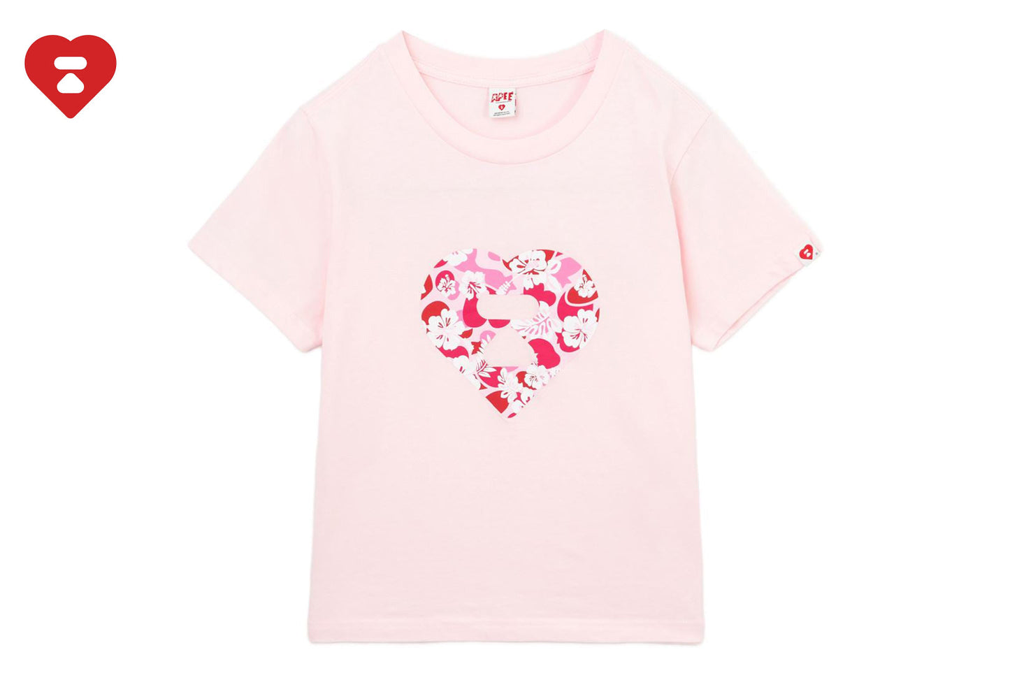 BAPE HAWAII HEART PRINTED TEE