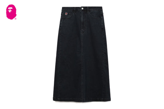 BAPE EMBOSSED UNWASHED DENIM MAXI SKIRT #2