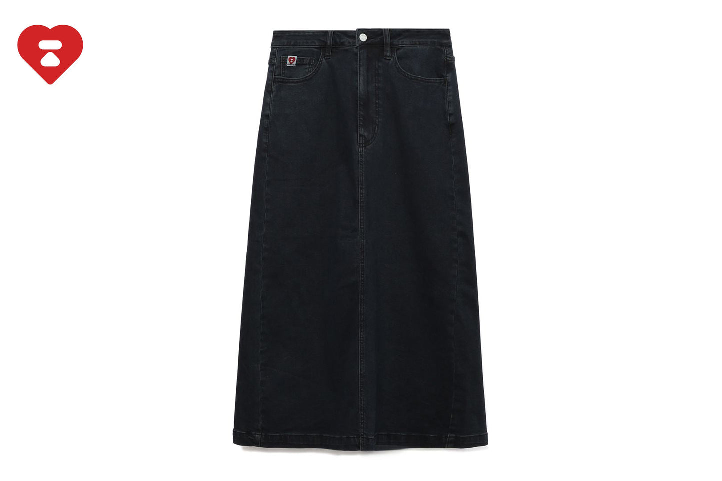 BAPE EMBOSSED UNWASHED DENIM MAXI SKIRT #2