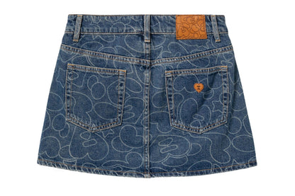 BAPE CAMO WASHED DENIM SKIRT