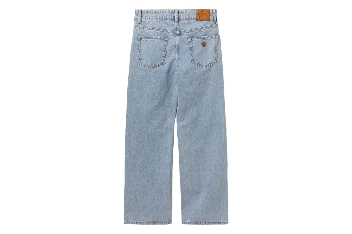 BAPE PU BADGE WASHED STRAIGHT CUT JEANS