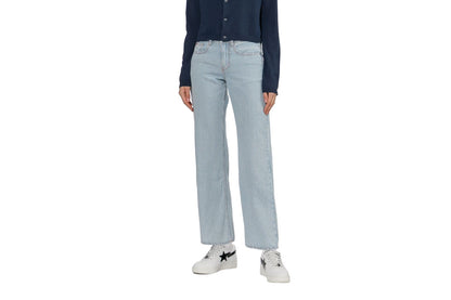 BAPE PU BADGE INDIGO STRIPE STRAIGHT CUT JEANS
