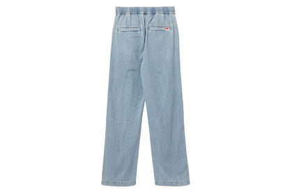 BAPE EMBRO LOGO DENIM JOGGER PANTS