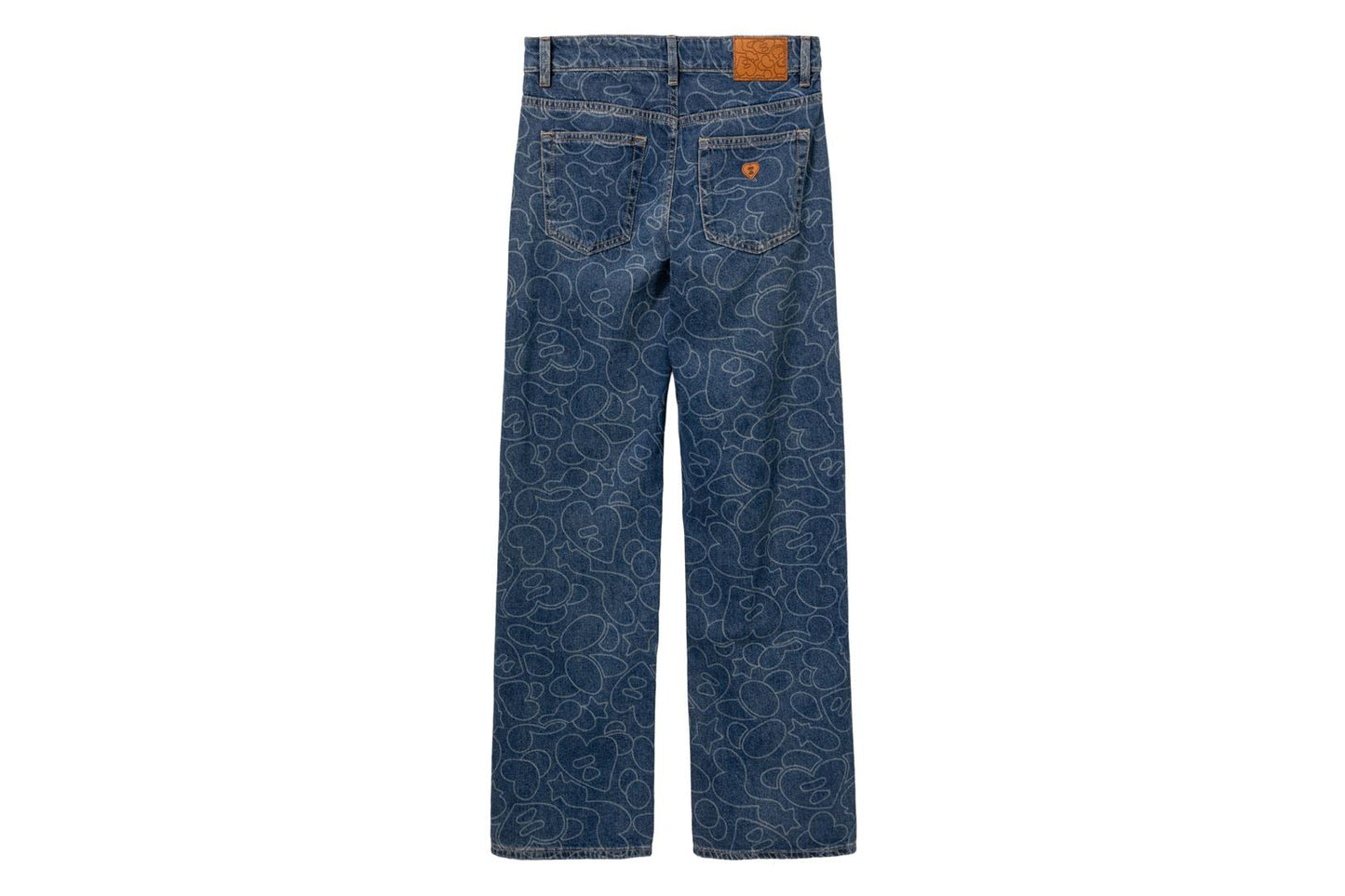 BAPE CAMO WASHED STRAIGHT CUT JEANS