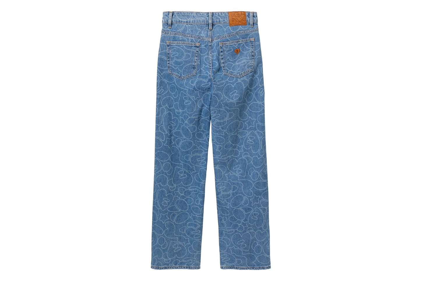 BAPE CAMO WASHED STRAIGHT CUT JEANS