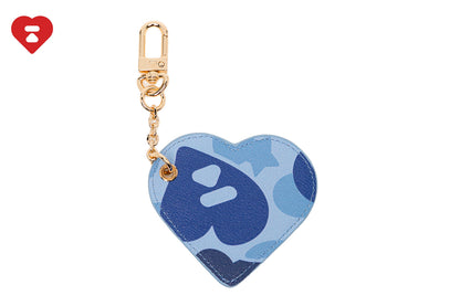 BAPE CAMO PRINTED HEART MIRROR KEYRING