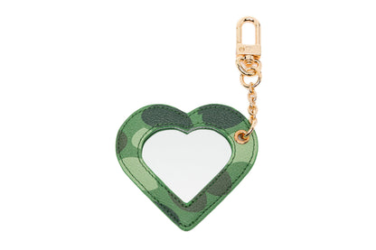 BAPE CAMO PRINTED HEART MIRROR KEYRING
