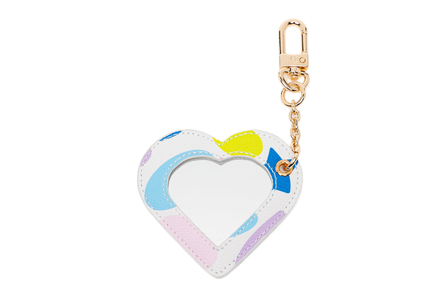 BAPE CAMO PRINTED HEART MIRROR KEYRING