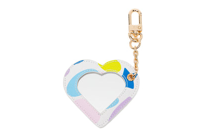 BAPE CAMO PRINTED HEART MIRROR KEYRING
