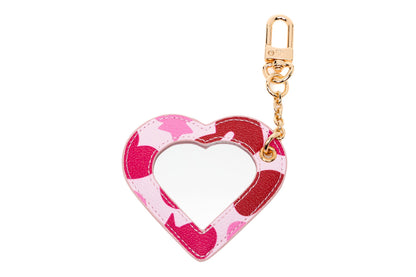 BAPE CAMO PRINTED HEART MIRROR KEYRING